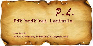 Pöstényi Ladiszla névjegykártya